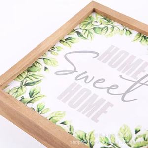 Wooden Photo Frame Rectangle <b>Light</b> Brown Home Wall Decoration <b>Panel</b> Office Space Hanging Artwork - Product Image 1