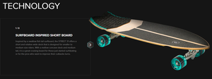 AZTRON Street Surfskate Longboard <span class=keywords><strong>Bois</strong></span> pour Débutants Fille Long Board Surf <span class=keywords><strong>Skate</strong></span> Érable Canadien - Product Image 5