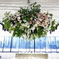 KCFC Plafond personnalisé Verdure Plafond de fleurs simulées Restaurant Plante verte Plafond suspendu simulé