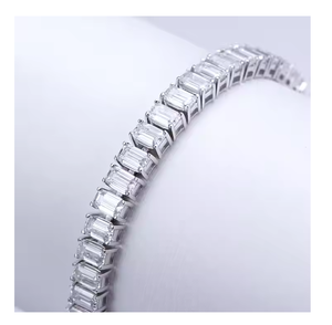 สร้อยคอเพชรโมอิสซาไนต์ทรงเอเมอรัลด์แบบฮิปฮอป ความใสสูง เครื่องประดับหรูหราสำหรับผู้ชายและผู้หญิง แฟชั่นอินเทรนด์ - Product Image 3