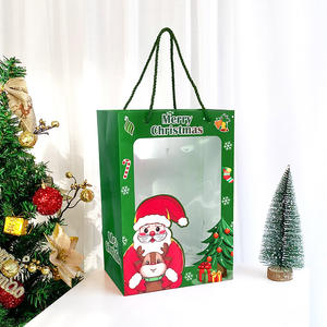 2024 Bolso de embalaje de regalo de Navidad para Candy Santa Pattern Bolsa de papel de Navidad - Product Image 2