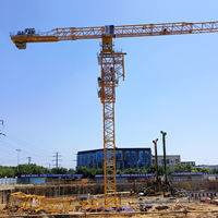 Grúa Torre DAHAN QTZ500-8530 de 25/32 Toneladas, Equipo de Construcción de Techo Plano, Momento de Elevación Nominal de 500t.m, Longitud del Brazo de 30m-85m, Motor