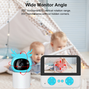 Monitor de bebé de 4,3 pulgadas, conexión inalámbrica de 2,4G, cámara de bebé, alimentación programada, monitoreo de temperatura, música relajante infrarroja - Product Image 6
