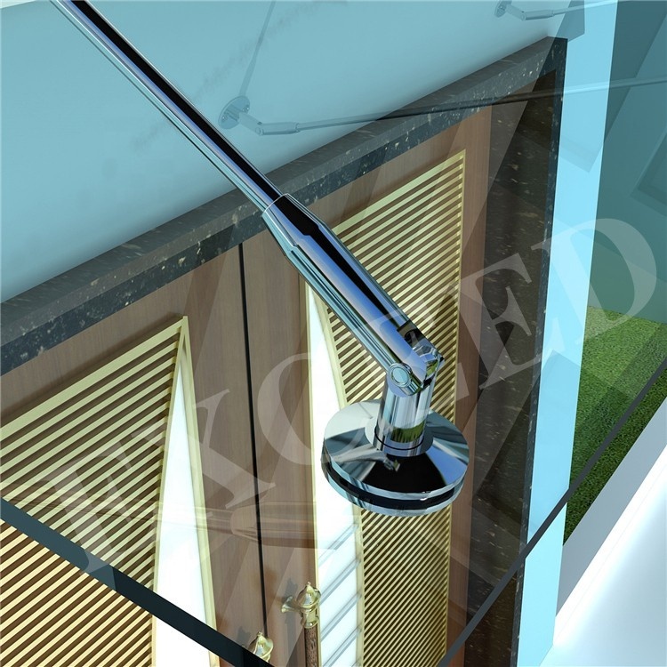 304 Porte D'entrée En Acier inoxydable Auvent En Verre pour Hôtel