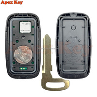 89994-BZ041 89994-BZ170 89994-BZ050 Clé intelligente sans clé 433 MHz avec puce 4A, 3 boutons, ABS noir pour Toyota Raize Rocky Sticker