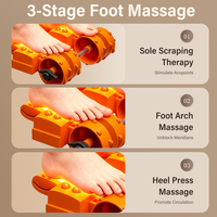 OEM ODM Elektrischer Fußmassager, Luftkompression Shiatsu Knetmassagegerät mit Wärme und Vibration für Großhandelskäufe