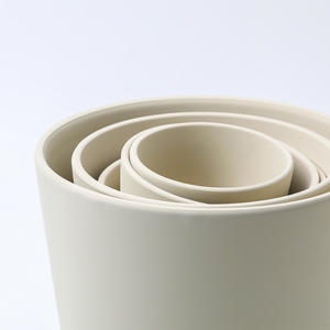 עציץ קרמי ירוק בצבע תה כהה נורדי, צבע ריסוס מלאכותי, מגש סופג מים נושם לעציצים שולחניים - Product Image 4