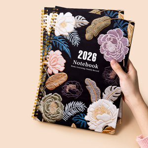 Özel Logo çevre dostu A4 dizüstü Spiral ofis çiçekler ile günlük defteri planlayıcısı kitap defter - Product Image 2