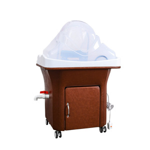 Conjunto de Muebles Modernos de Plástico para Salón de Belleza con Silla de Champú, Masajeador de Cuero Cabelludo y Lavabo - Estación Móvil Compacta - Product Image 6
