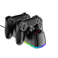 Support de charge rapide double pour manettes de jeu et PC avec indicateur LED, en plastique, connexion filaire
