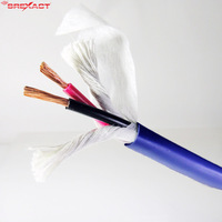 Câble Haut-Parleur en Cuivre Torsadé 2C Isolation XLPE Gaine PVC Blindage Tressé 7*46/0.1mm 2.5mm² 8.7mm OD 100M 12kg Bleu