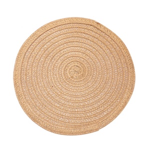 Modern Home Decoration 100% Polyester <b>Placemat</b> Natural Woven <b>Round</b> <b>Placemat</b> - Product Image 1