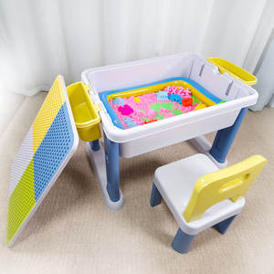 <span class=keywords><strong>Table</strong></span> de jeu <span class=keywords><strong>Table</strong></span> de jeu et ensemble de chaises Kit de <span class=keywords><strong>table</strong></span> à dessin pour enfants Activités éducatives Bureau d'apprentissage en plastique multifonction - Product Image 6
