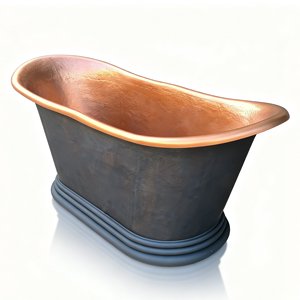 Bañera de Lujo de Dos Tonos en Cobre ORB Bronce Oscuro, Bañera Independiente Martillada a Mano para Villa o <span class=keywords><strong>Spa</strong></span> - Product Image 4