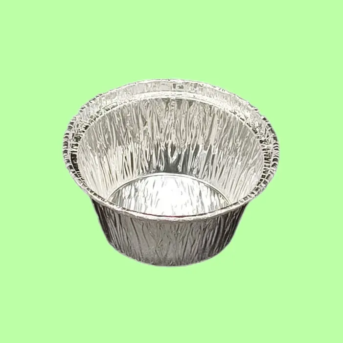 Silver Aluminum Foil Baking Cups For Egg Tart Pie Caramel Pudding Pie Shaped Muffin Pans