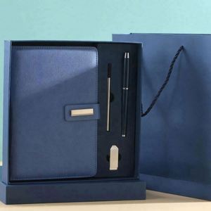 Carnet A5 en cuir PU haut de gamme 2024 2025, personnalisable, coffret exquis, cadeau d'affaires, 4 pièces dans un ensemble - Product Image 4