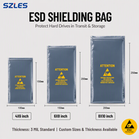 Sacs de protection ESD 6x8 pouces, sacs antistatiques refermables, protection antistatique robuste pour CPU, SSD, HDD, GPU, composants électroniques