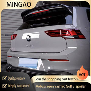 Mingao สปอยเลอร์หลังพลาสติก ABS คาร์บอนไฟเบอร์สำหรับ Volkswagen <span class=keywords><strong>Yashiro</strong></span> Golf 8ดาดฟ้าเดี่ยวดีไซน์สปอยเลอร์กลาง - Product Image 3