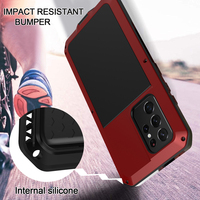 Étui de protection robuste en TPU et métal à double couche pour Samsung S21 Ultra, en aluminium anodisé, résistant