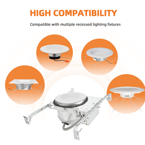 <span class=keywords><strong>Plaque</strong></span> galvanisée anti-éblouissement 4 pouces Can Lights 6 pouces Nouvelle construction Led Encastré Éclairage Logement Downlight - Product Image 6