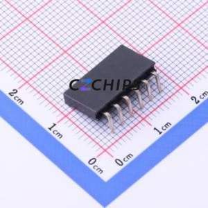 DW254W-11-06-85 Pin Socket Bent Lead Through Hole,P=2.54mm Connector 1x6P 2.54mm Square Hole Right Angle Insert - Product Image 2