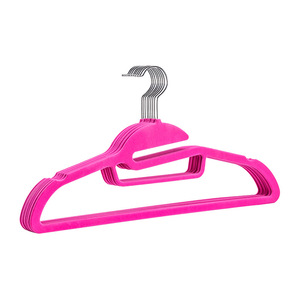 Lindon ขายส่งราคาถูกประหยัดพลังงาน Flocked ชุดแขวนไม้แขวนเสื้อกำมะหยี่50 Tie Bar - Product Image 3