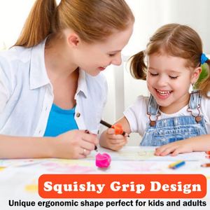 Corrector de Postura Ergonómico de Silicona para Lápices, Multicolor, para Niños Principiantes en la Escritura - Product Image 4