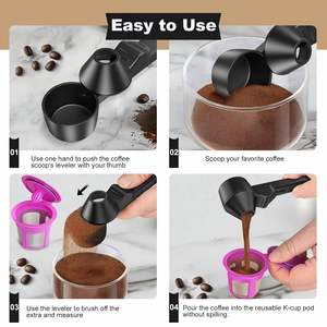 ที่ตักกาแฟแบบเลื่อนได้: ด้ามจับยาว ความจุขนาดใหญ่ ดีไซน์ป้องกันการหก - Product Image 5
