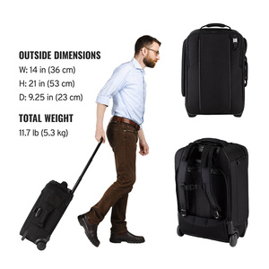 <span class=keywords><strong>Sac</strong></span> pour appareil photo roulant en nylon pour <span class=keywords><strong>photographe</strong></span> <span class=keywords><strong>professionnel</strong></span> étanche 2-en-1 <span class=keywords><strong>sac</strong></span> à dos Trolley Case accessoires numériques fonctionnels - Product Image 3