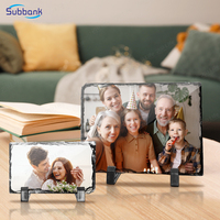 15*15Cm Carré Blanc En Gros Sublimation Rock Photo Ardoise DIY Image Rock Pierre Ardoises Cadre Peint Technique