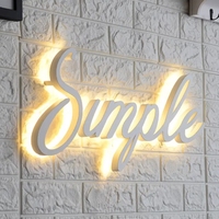 Papan Tanda Huruf Akrilik LED 3D Custom dengan Lampu, Logo Bercahaya, Papan Huruf Backlit, Lampu Neon untuk Mobil Perusahaan, Taksi, dan Parkir