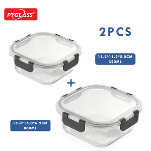 Pyglass ý tưởng sản phẩm mới <span class=keywords><strong>2025</strong></span> cao Borosilicate Glass thực phẩm container với nắp súp Hộp Ăn Trưa - Product Image 2