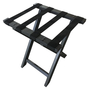 Portaequipajes Plegable Moderno de Madera para Hostelería H018, Resistente y Duradero, Capacidad de Carga de 100-150 Libras, Logotipo Personalizado Disponible - Product Image 3