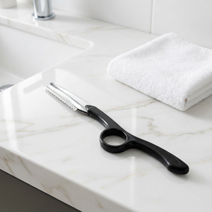 Right <b>Handed</b> Hair Thinning <b>Scissors</b> Stainless Steel Blade Plastic Handle 6.5 Inch Razor Cut Styling Tool - Product Image 1