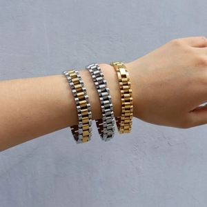Nouveau Bracelet de Montre Épais et Élégant Personnalisé, Bijou Tendance en Acier Inoxydable, Chaîne Maillons Étanche - Product Image 2