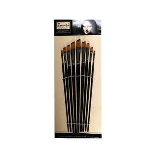 Lot de 9 pinceaux obliques en nylon pour peinture à l'huile et <span class=keywords><strong>acrylique</strong></span> – Fournitures d'art 802 - Product Image 5