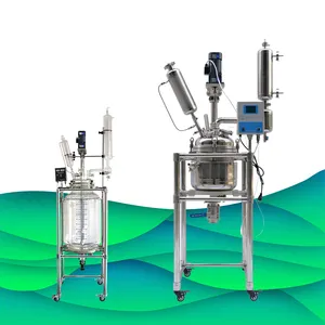 Chemical Lab Stainless Steel Dual-jacketed stainless steel reactor with mixing tanks vessel for distillation crystallization