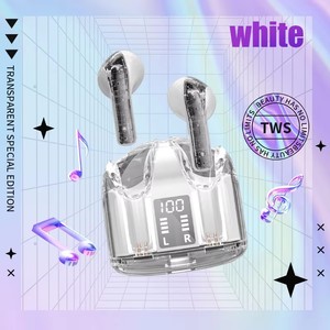 หูฟังไร้สาย TWS พร้อมหน้าจอดิจิตอล บลูทูธ 5.3 หูฟังตัดเสียงรบกวน ENC ดีไซน์โปร่งใส เหมาะสำหรับวิ่งและออกกำลังกาย - Product Image 3
