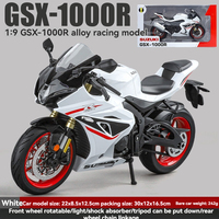 Moulé sous pression 1:9 alliage moto GSX-1000R métal modèle Collection roue avant direction choc abse modèle orption moto modèle jouets