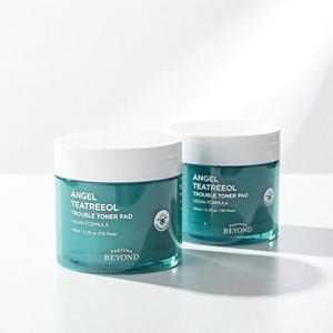 Discos Desmaquillantes Beyond Angel Teatreeol Trouble Toner Pad 185ml 130 Discos Fórmula Vegana Para Todo Tipo de Piel Cuidado Diario de la Piel - Product Image 1