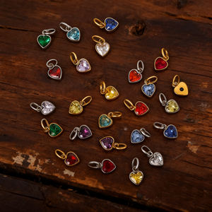 Colgante de Piedra Natalicia de Acero Inoxidable Chapado en Oro Resistente al Agua - Dije Minimalista de Circonita de 12 Meses para Mujer, Diseñadores de Joyería DIY - Product Image 6