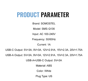 Chargeur rapide pour téléphone Somostel-Q136 67w PD&QC3.0, <span class=keywords><strong>prix</strong></span> de gros pour les fabricants de téléphones mobiles - Product Image 6