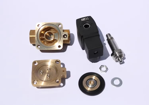 صمام ملف لولبي عالي الضغط 50 بار بضغط عال درجة الحرارة من نوع acbsp 12 فولت 24 فولت تيار مستمر 220 فولت N.C من نوع PTFE صمام نحاسي تجريبي - Product Image 4