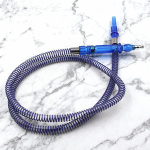 Tuyaux en plastique pour narguilé en acrylique bleu vif en spirale, accessoires pour narguilé, narguilé, tabac, fournitures pour fumer à domicile - Product Image 2