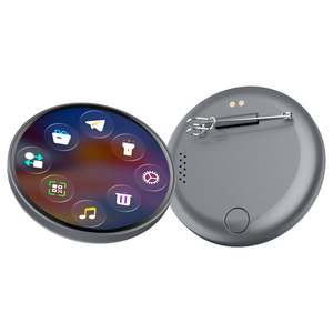 BJ 01 1.5 Inch <b>Smart</b> <b>Electronic</b> Badge With Photo Display Touchscreen 128X128 TFT Screen USB Rechargeable Wearable Pin - Product Image 4