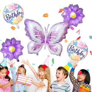 Ensemble de ballons en film d'aluminium <span class=keywords><strong>papillon</strong></span> violet thème <span class=keywords><strong>papillon</strong></span> fournitures de décoration de fête d'<span class=keywords><strong>anniversaire</strong></span> de bébé - Product Image 4