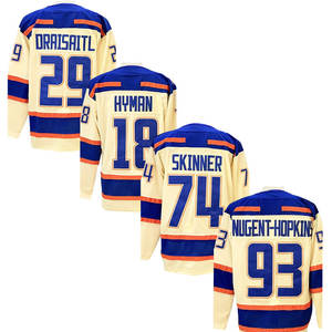 เสื้อฮอกกี้น้ำแข็งแบบเย็บขอบสีเบจใหม่ ปี 2025 หมายเลข 29 ลีออน ดรายไซท์ล หมายเลข 97 คอนเนอร์ แมคเดวิด หมายเลข 18 ไฮแมน หมายเลข 93 นูเจนท์-ฮอปกินส์ หมายเลข 74 สกินเนอร์ - Product Image 3