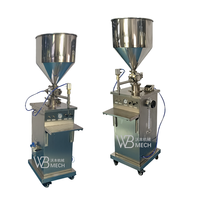 Machine de remplissage semi-automatique en acier inoxydable à prix d'usine pour crème pour le visage, sauce alimentaire, confiture