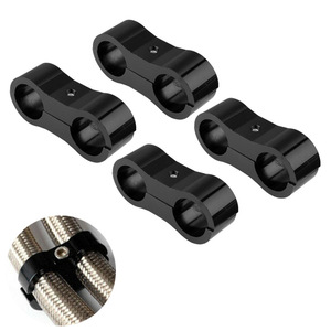 Connecteur séparateur de tuyau en alliage d'aluminium AN4 AN6 AN8 AN10, collier de serrage pour tuyau d'huile et de carburant, 4 pièces - Product Image 1