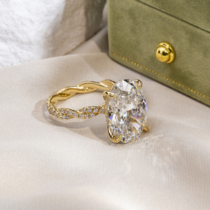 Hot Selling MSR-1804 Custom Solitaire <b>Ring</b> 18k Gold Engagement Wedding <b>Ring</b> 9CT F VS1 Oval Lab Grown <b>Diamond</b> <b>Ring</b> - Product Image 3